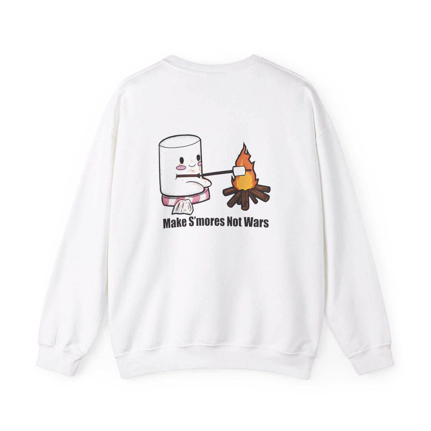 Make S'mores Not Wars Sweatshirt | Cozy Campfire Crewneck, Unisex Sweatshirt, Gift for Camp Lovers, Funny Outdoor Apparel, Warm Casual Wear