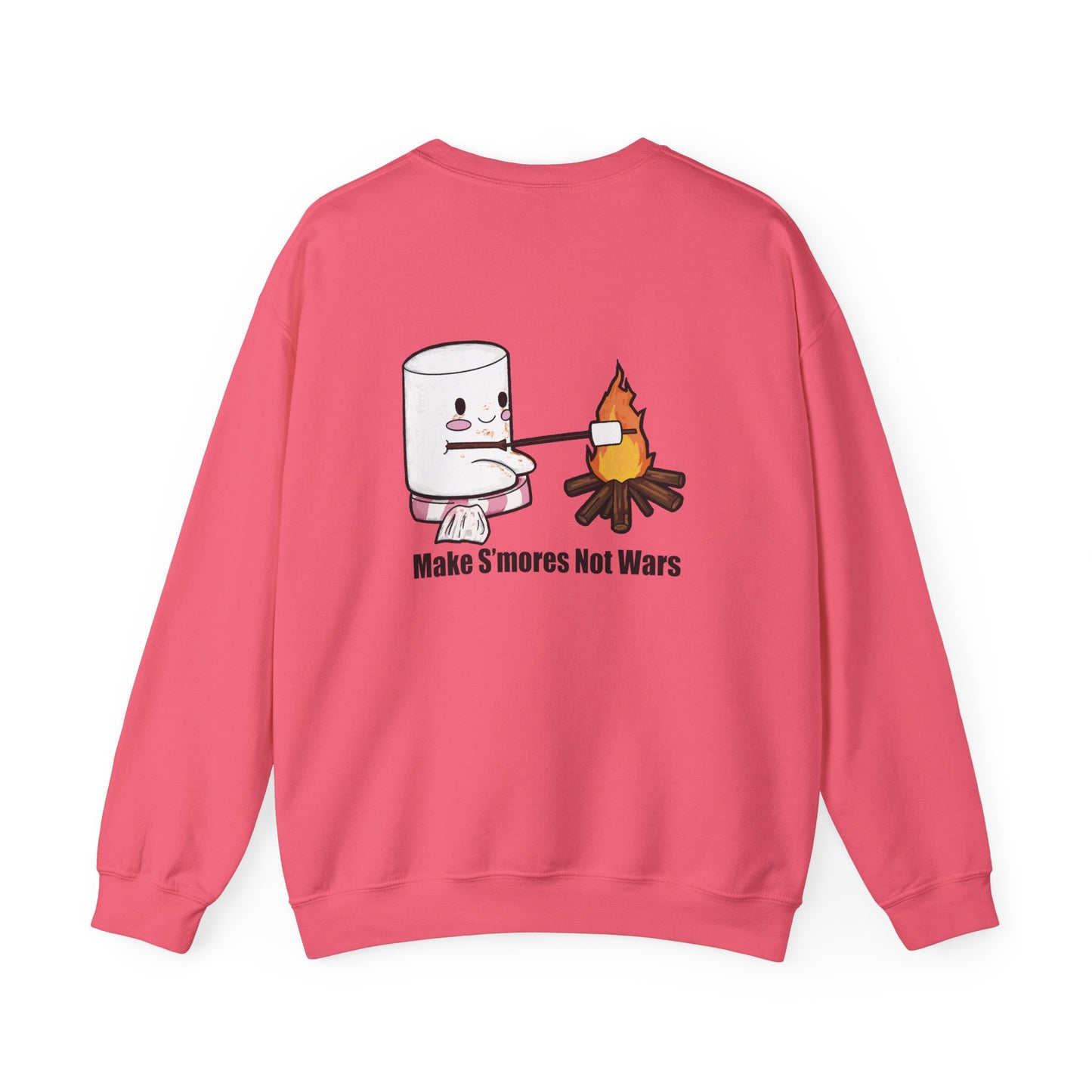 Make S'mores Not Wars Sweatshirt | Cozy Campfire Crewneck, Unisex Sweatshirt, Gift for Camp Lovers, Funny Outdoor Apparel, Warm Casual Wear