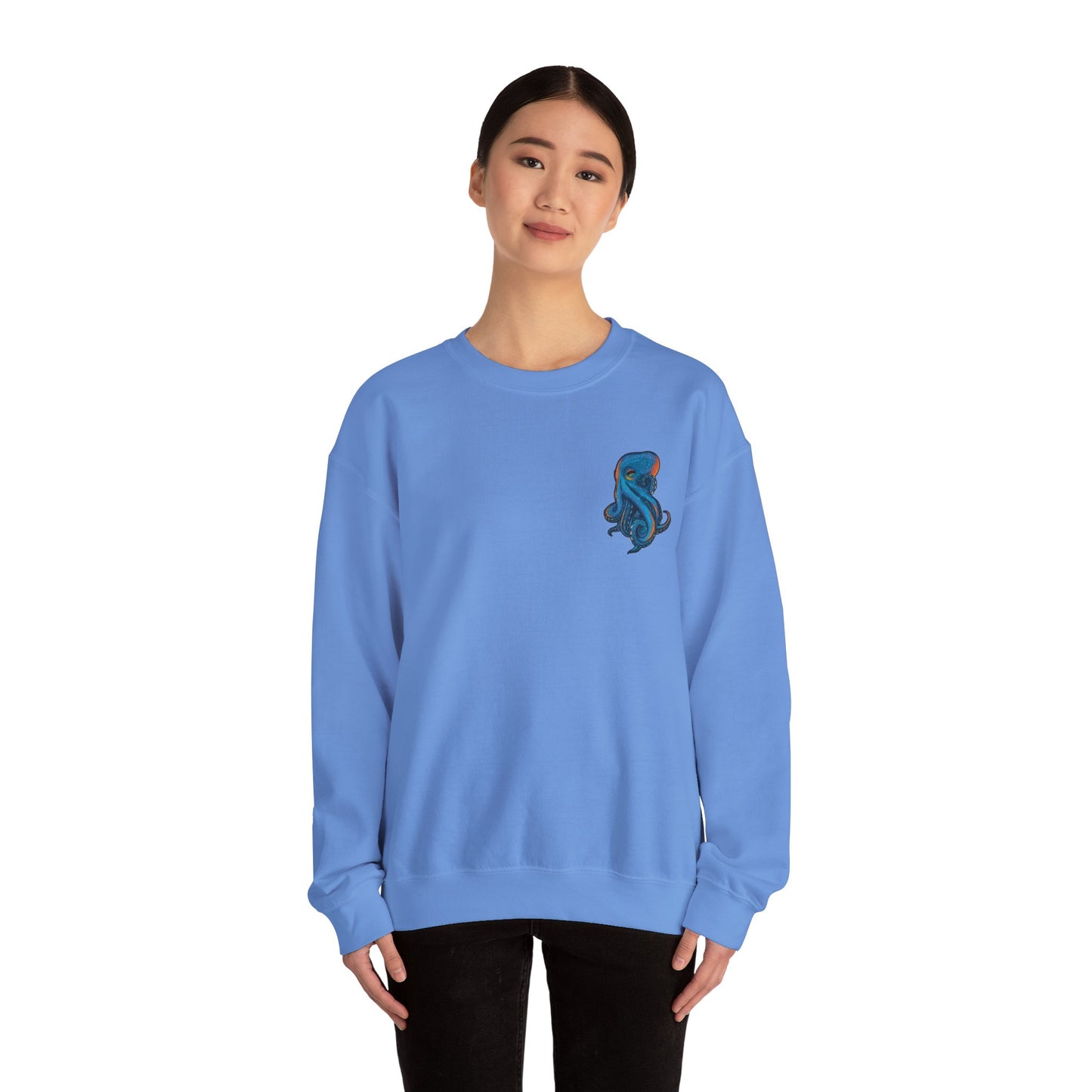 Octopus Sweatshirt, Sea Creature Design, Colorful Pullover, Ocean Lover Gift, Hand Drawn Design