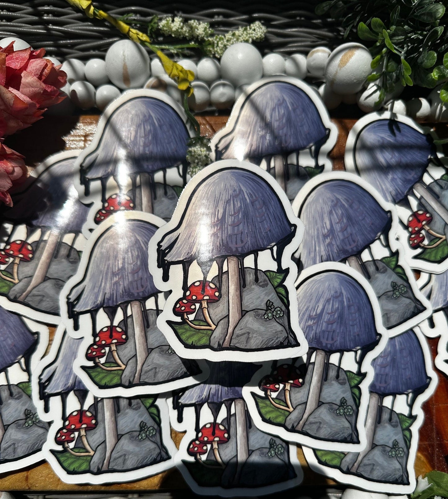 Adorable Vinyl Mushroom Sticker - Perfect for Laptops and Water Bottles!