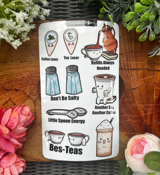 Diner, Kitchen Sticker Sheet. Waterbottle Stickers, Planner Stickers, Gift Ideas, Decorations, Cozy Stickers, Journal Stickers, Funny