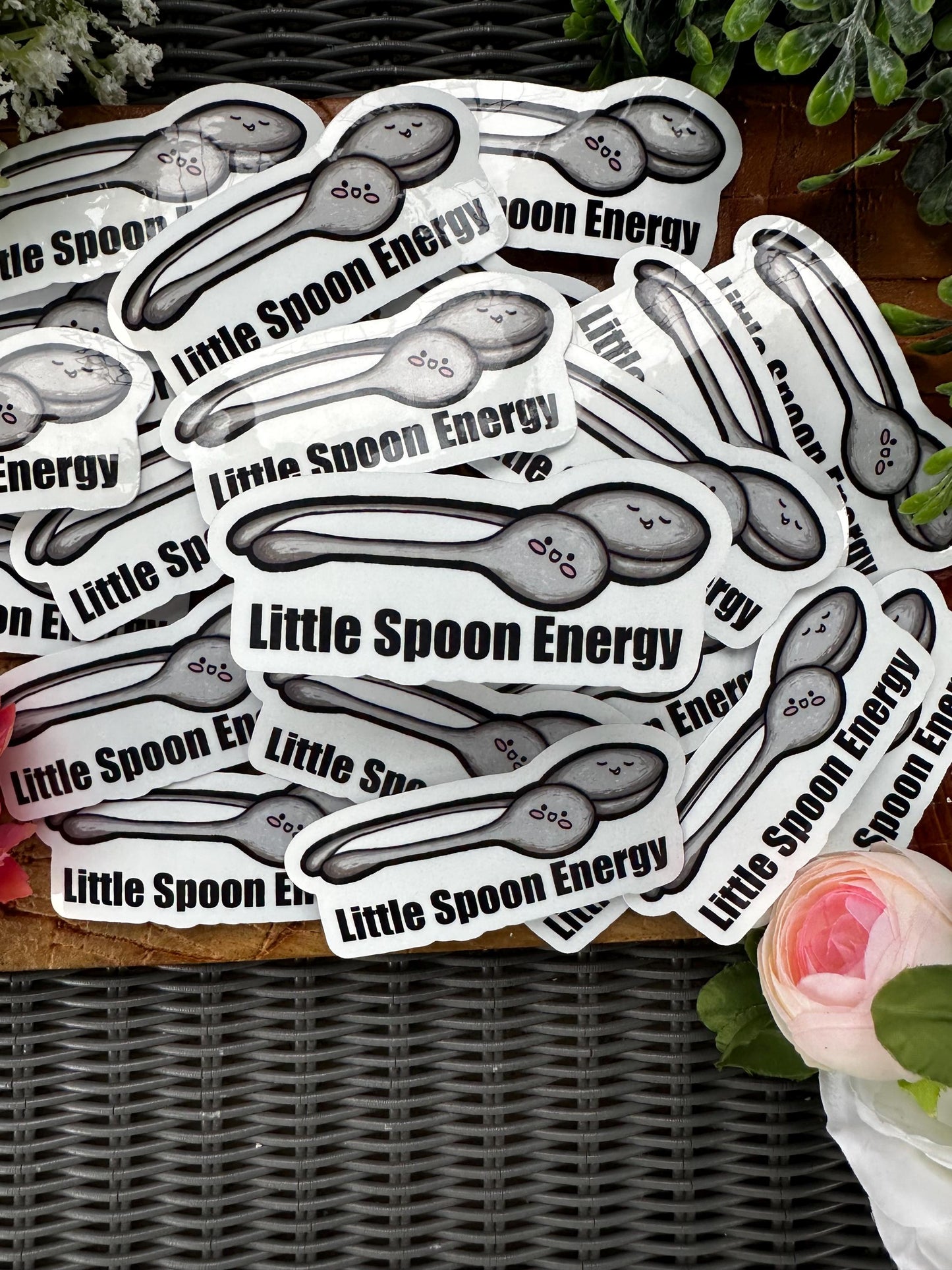 Little Spoon Energy Sticker, Journaling Sticker, Fun Gift, Water Bottle Sticker, Funny Sticker, Great for Decorating, Cute Stickers, Gift