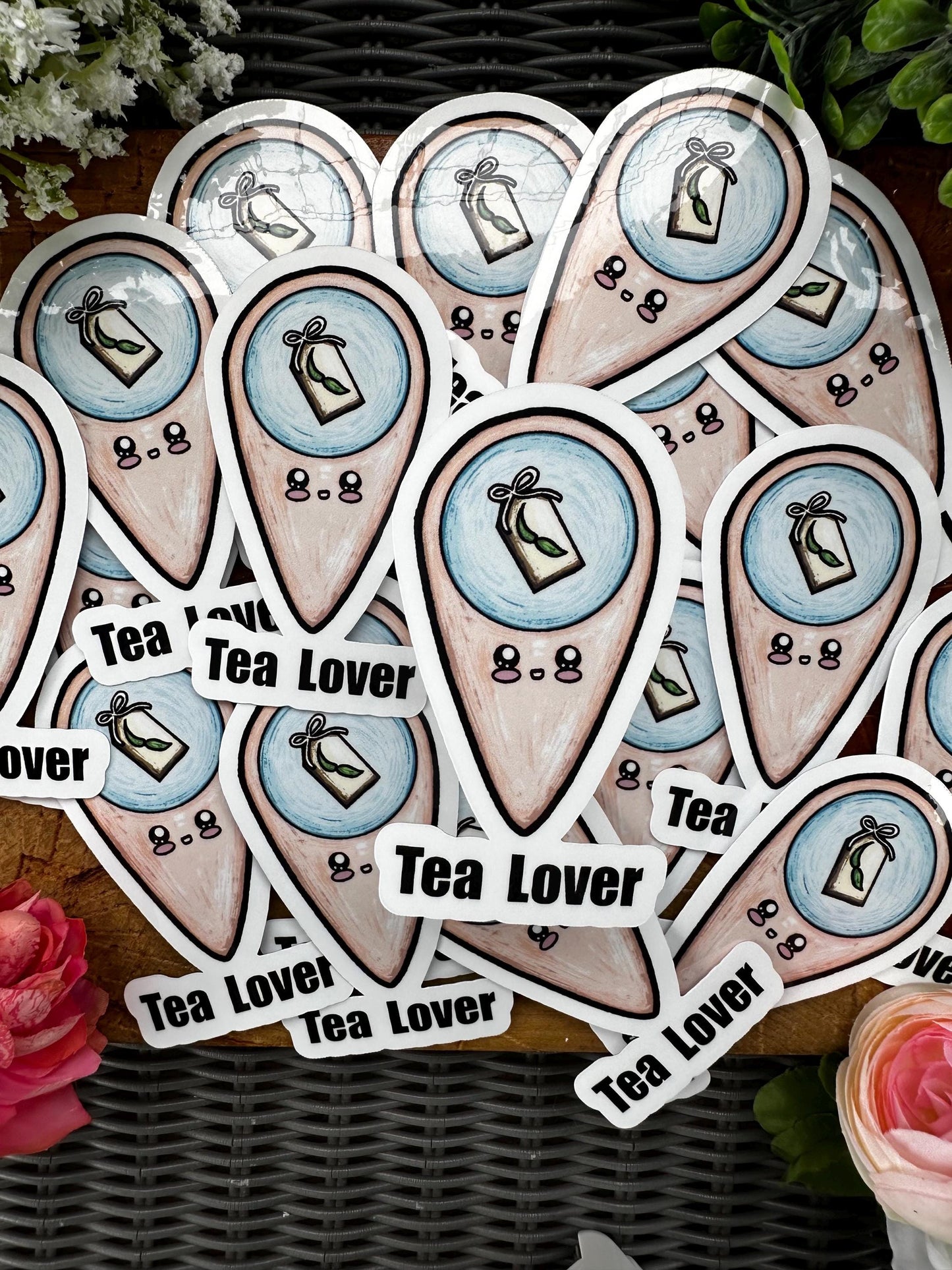 Tea Lover Sticker, Journaling Sticker, Fun Gift, Water Bottle Sticker, Funny Sticker, Great for Decorating, Cute Stickers, Gift, Tea Theme