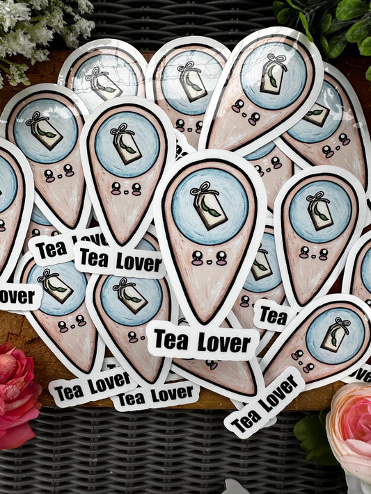 Tea Lover Sticker, Journaling Sticker, Fun Gift, Water Bottle Sticker, Funny Sticker, Great for Decorating, Cute Stickers, Gift, Tea Theme