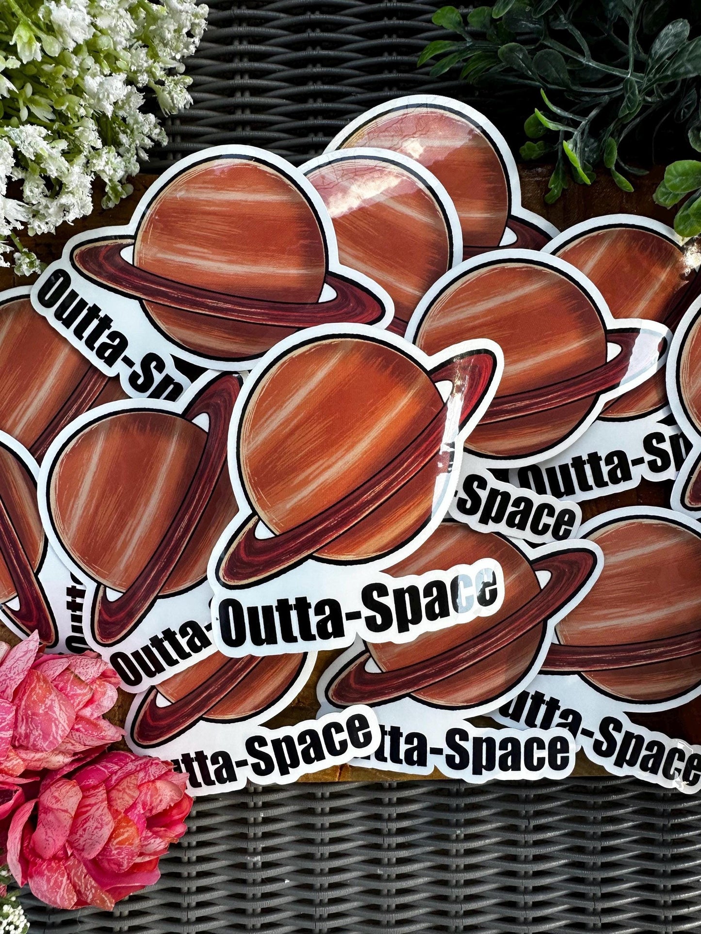 Outta-Space Sticker, Journaling Sticker, Fun Gift for Everyone, Sci-Fi Sticker, Tech Sticker, Great for Decorating, Cute Stickers, Planets