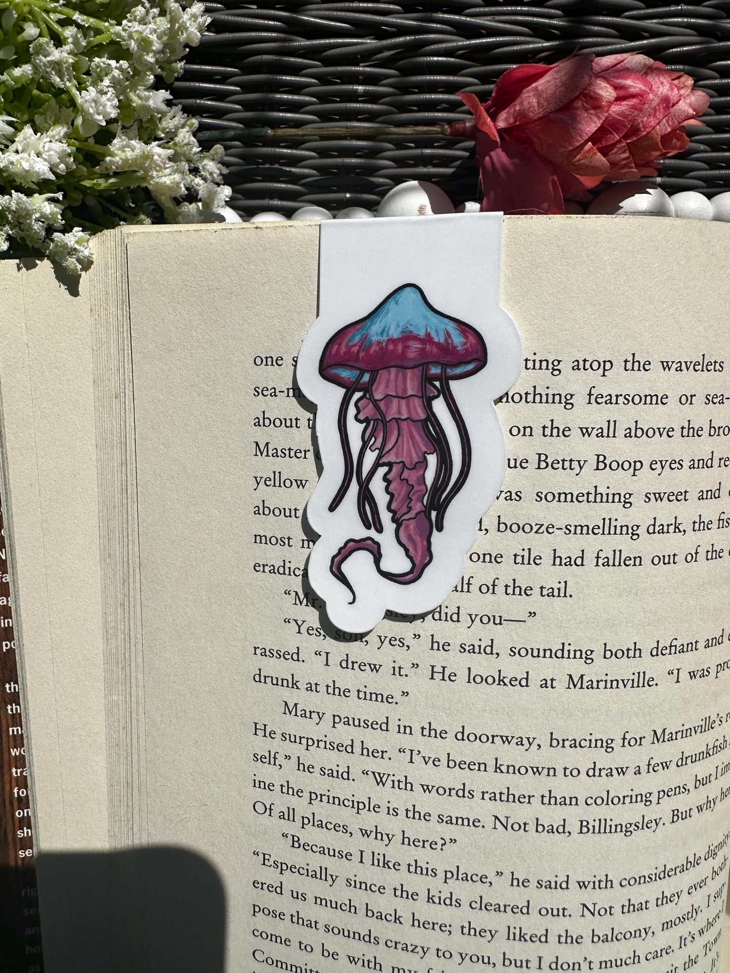 Fun JellyFish Magnetic Bookmark, Bookmark, Halloween Themed, Book Accessories, Gift For Reader, Planner Accessories