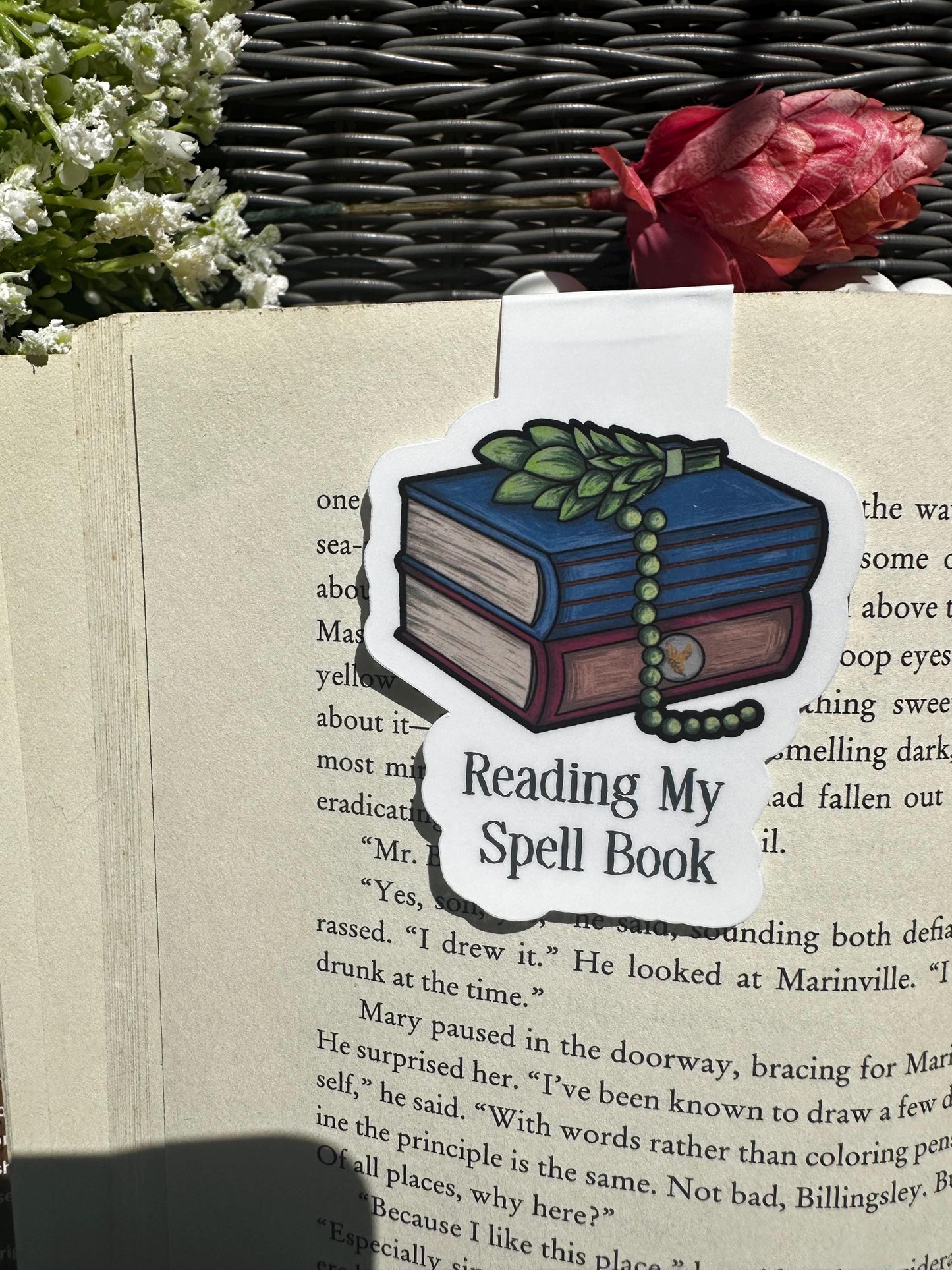 Fun Spelbook Magnetic Bookmark, Bookmark, Halloween Themed, Book Accessories, Gift For Reader, Planner Accessories