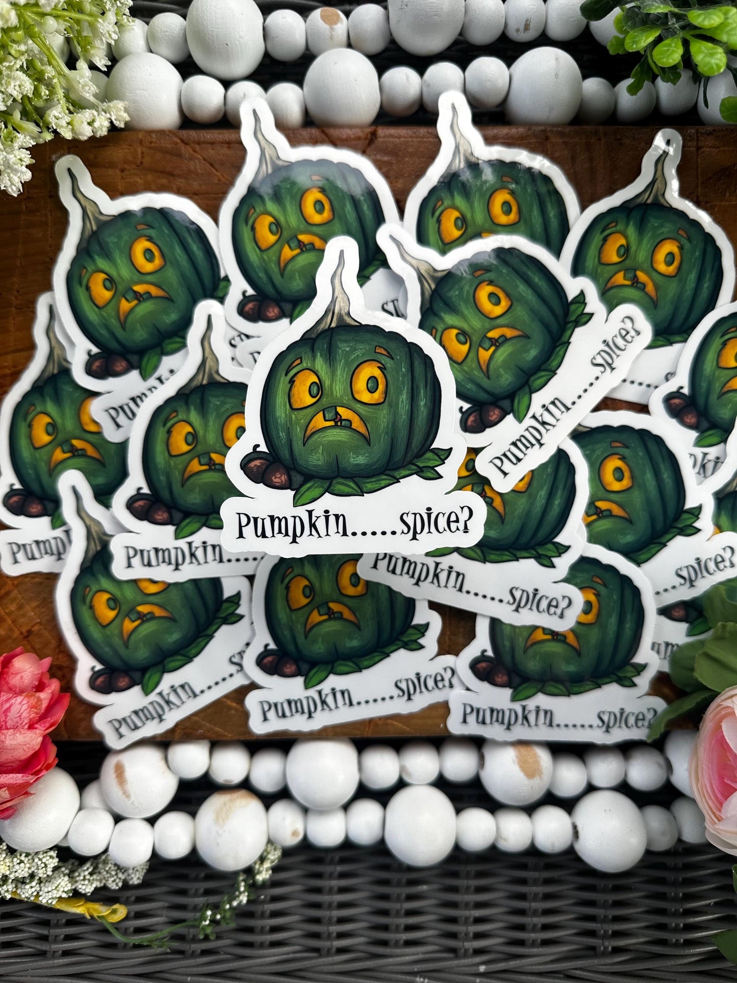 Scared Pumpkin Sticker, Journaling Sticker, Fun Halloween Theme, Pumpkin Spice, Waterbottle  Stickers, Cozy Stickers, Great Decoration.