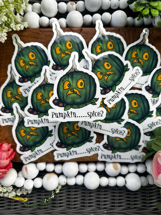 Scared Pumpkin Sticker, Journaling Sticker, Fun Halloween Theme, Pumpkin Spice, Waterbottle  Stickers, Cozy Stickers, Great Decoration.