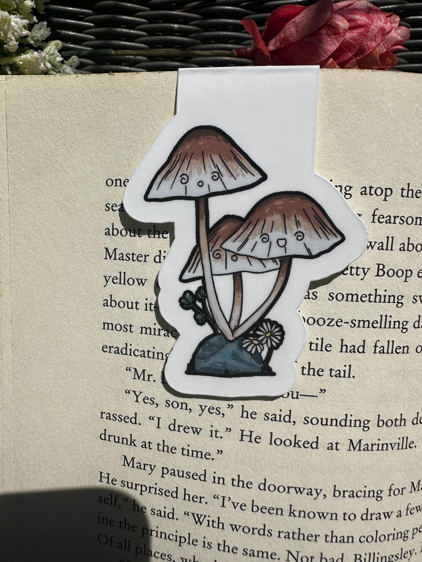 Cute Mushroom Family Magnetic Bookmark, Bookmark, Halloween Themed, Book Accessories, Gift For Reader, Planner Accessories