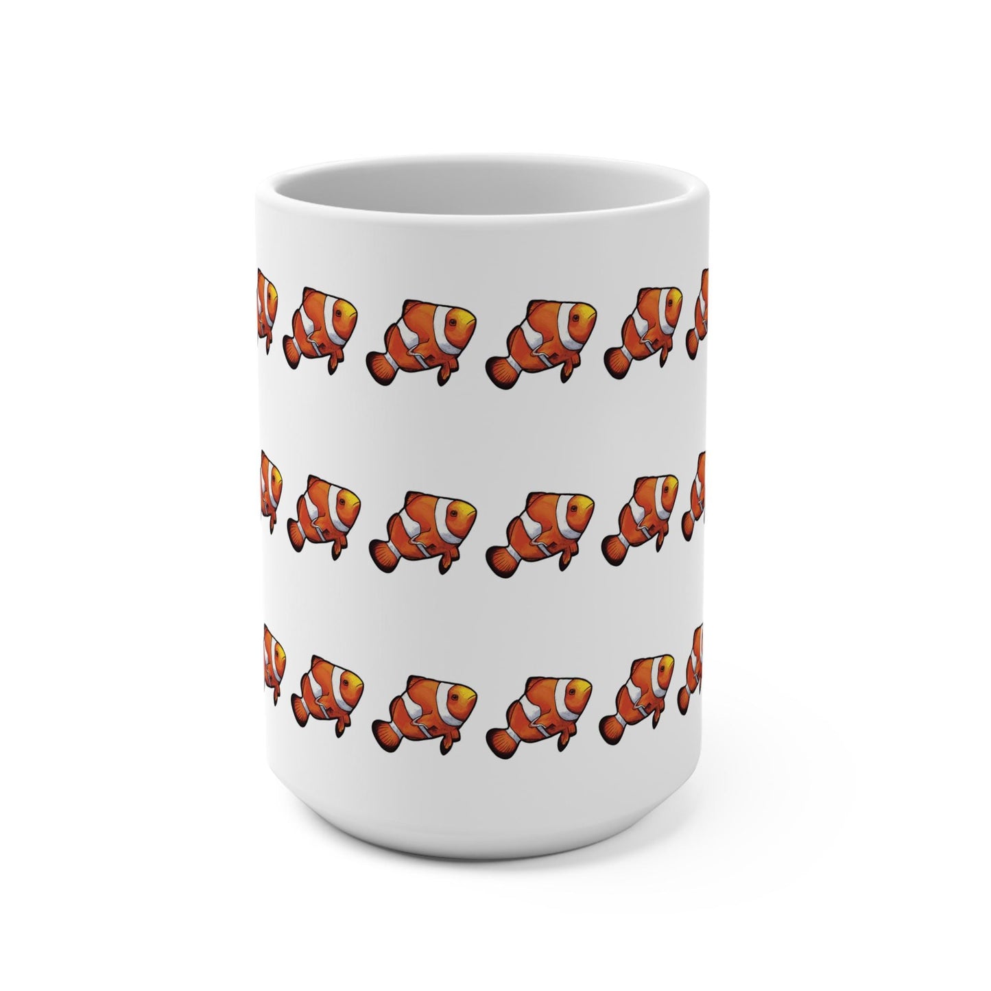 Colorful Clownfish Mug, 15oz Fish Coffee Cup, Ocean Lover Gift, Fun Underwater Theme, Birthday, Beach Decor, Aquarium Sipper